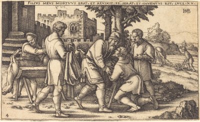 Terugkeer van de Verloren Zoon door Sebald Beham