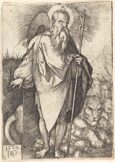 Heilige Hiëronymus staand door Sebald Beham