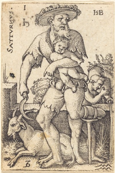 Saturnus door Sebald Beham