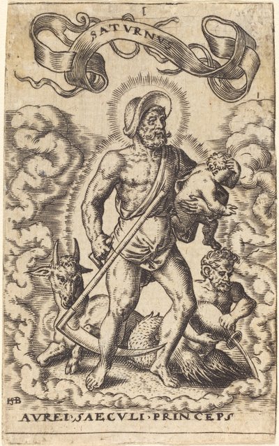Saturnus door Sebald Beham