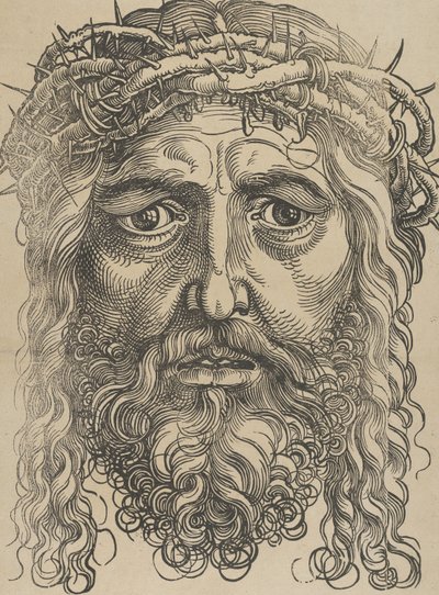 Het hoofd van Christus gekroond met doornen, ca. 1520 door Sebald Beham