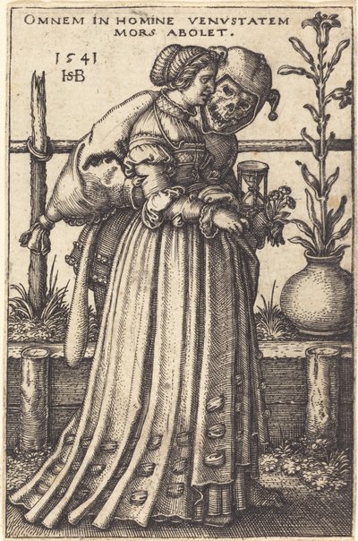 De dame en de dood door Sebald Beham