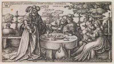 De verloren zoon verkwist zijn fortuin, uit de serie 