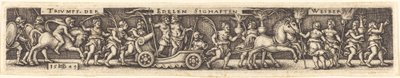 Triomfantelijke processie van de nobele glorieuze vrouwen door Sebald Beham