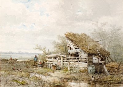 Landschap door Sebastiaan Mattheus Sigismund de Ranitz