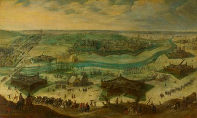 Het beleg van Jülich, 1621-22 door Sebastiaen Vrancx (attributed to)
