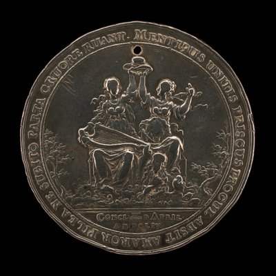 Vrede met Holland [voorzijde], 1654 door Sebastian Dadler