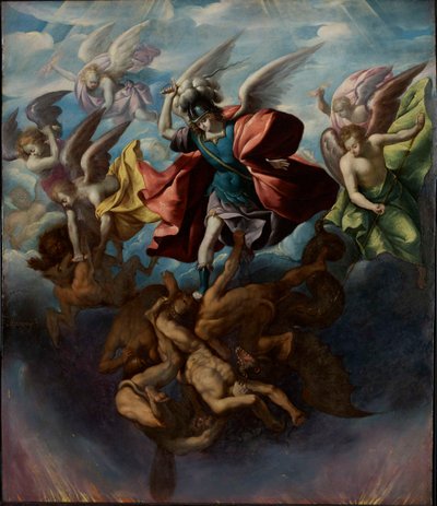 De val van de opstandige engelen, ca. 1650 door Sebastian Lopez de Arteaga