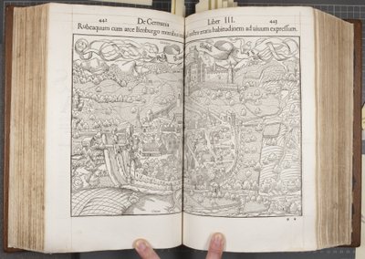 Cosmographia, Fols 442-443 door Sebastian Munster