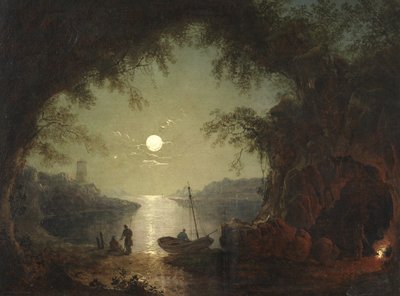 Een baai bij maanlicht door Sebastian Pether