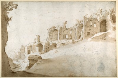 Ruïnes op de Palatijn: de Domus Augustanus en het Paleis van Septimius Severus door Sebastian Vrancx