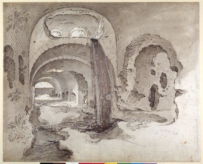 Tivoli, Cryptoporticus onder de Tempel van Hercules Victor door Sebastian Vrancx