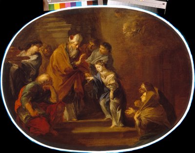 De presentatie van de Heilige Maagd Maria door Sebastiano Conca