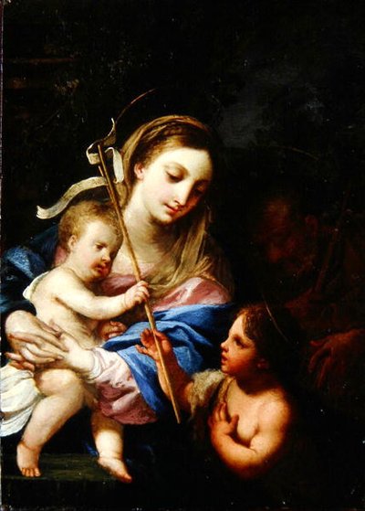 De Heilige Familie met Sint Jan de Doper door Sebastiano Conca
