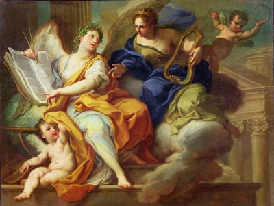 Urania en Erato door Sebastiano Conca