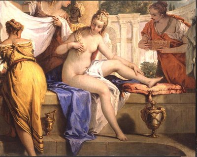 Bathsheba in bad, c.1725 (detail) door Sebastiano Ricci