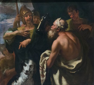 Diogenes lantaarn, laat 17e eeuw door Sebastiano Ricci