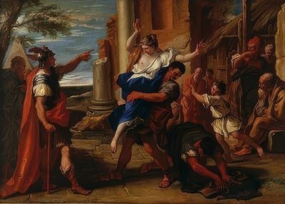 De roof van Dina door Sebastiano Ricci
