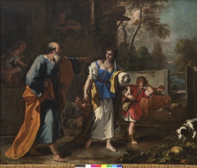 Verstoting van Hagar door Sebastiano Ricci