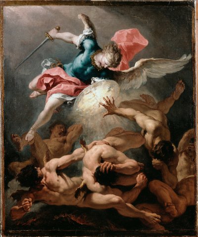 De val van de opstandige engelen door Sebastiano Ricci