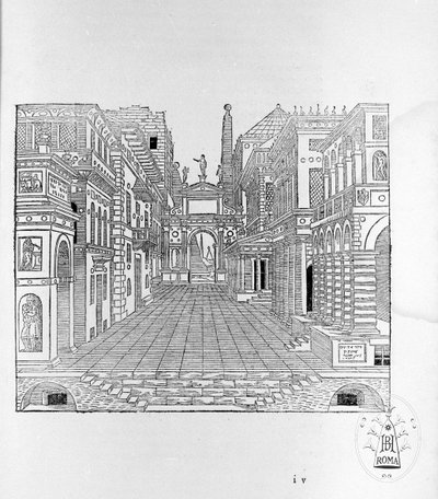 Il secondo libro della perspettiva Scena Tragica door Sebastiano Serlio