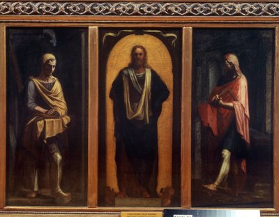 Christus met twee heiligen door Sebastiano del (c.1485 1547) Piombo
