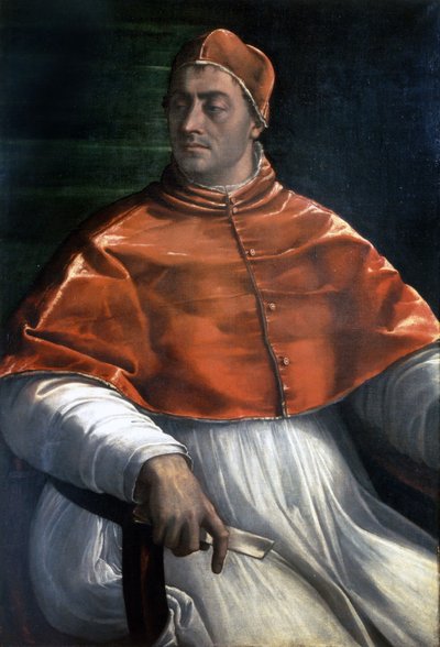 Portret van Clemens VII (Jules de Medici) (1478 - 1534). door Sebastiano del (c.1485 1547) Piombo