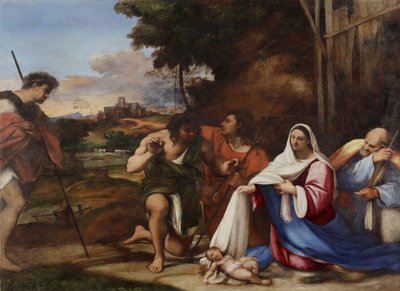 Aanbidding van de herders, 1510 door Sebastiano del Piombo