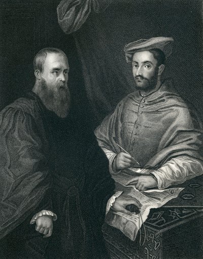 Kardinaal Hippolito De Medici en Sebastiano Del Piombo door Sebastiano del Piombo