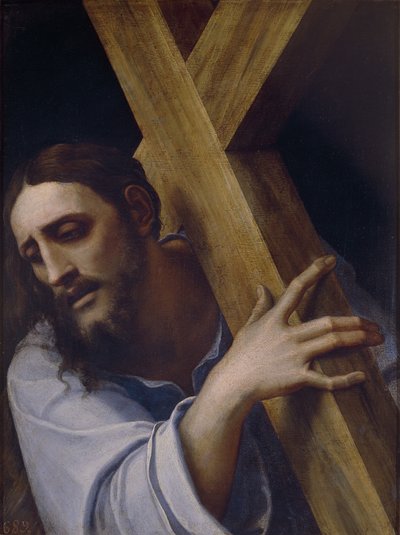 Christus draagt het kruis door Sebastiano del Piombo