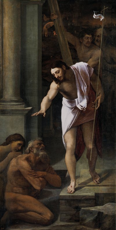 Christus in het voorgeborchte door Sebastiano del Piombo