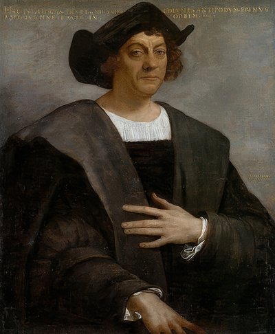 Portret van een man, vermoedelijk Christoffel Columbus door Sebastiano del Piombo