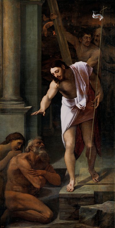 Spaans: Bajada de Cristo al Limbo De afdaling van Christus in het voorgeborchte door Sebastiano del Piombo