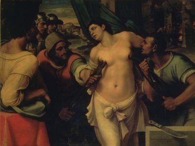 Het Martelaarschap van St. Agatha door Sebastiano del Piombo