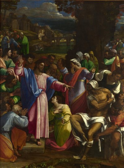 De opwekking van Lazarus, ca. 1518 door Sebastiano del Piombo