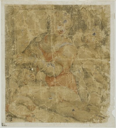 Maagd en kind met engel door Sebastiano del Piombo