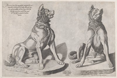 Speculum Romanae Magnificentiae: Twee Honden, 1558 door Sebastiano di Re