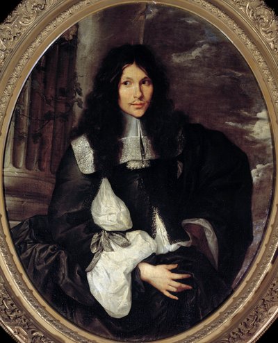 Portret van een man (lang vermoed Jean Fouquet) door Sebastien (school of) Bourdon