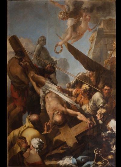 De kruisiging van Sint Petrus door Sébastien Bourdon
