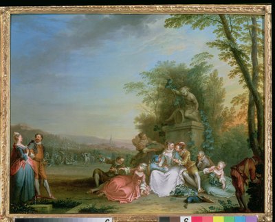 De druivenoogst, c.1750 door Sebastien II Le Clerc