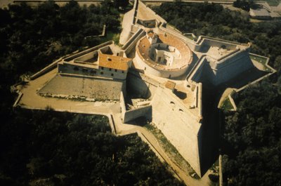 Vierkant fort in Antibes, fortificatie van Vauban (17e eeuw) door Sebastien Le Prestre de Vauban