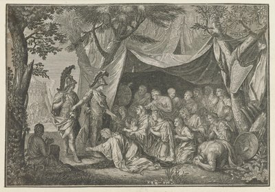 Alexander de Grote ontmoet Stateira, Sisygambis en de familie van Darius (serie titel) door Sebastien Leclerc