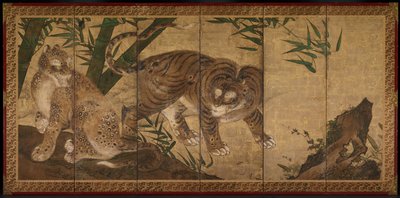 Tijger en luipaard door Sekkei Yamaguchi