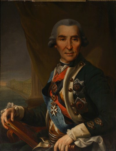 Portret van Ivan Loginovich Golenishchev-Kutuzov 1729-1802, begin 1800s door Semyon Glukovsky