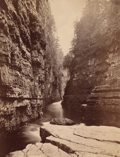 Ausable Chasm - Op de Rivier vanaf Table Rock door Seneca Ray Stoddard