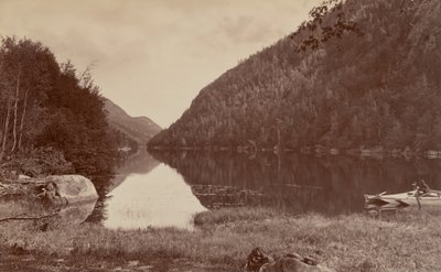 Cascade Lake, Adirondacks door Seneca Ray Stoddard