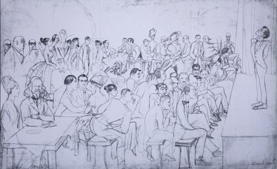 Het rusthuis van de komieken, 1916 door Sergei Alexandrovich Polyakov