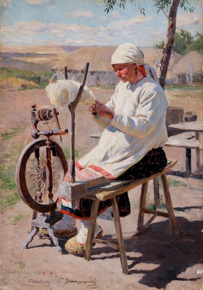 De spinster door Sergei Arsenevich Vinogradov