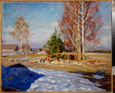 Lente landschap door Sergei Arsenevich Vinogradov
