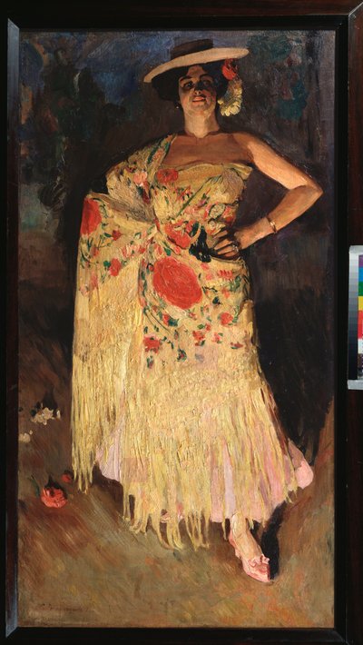 Een danseres door Sergei Arsenevich Vinogradov